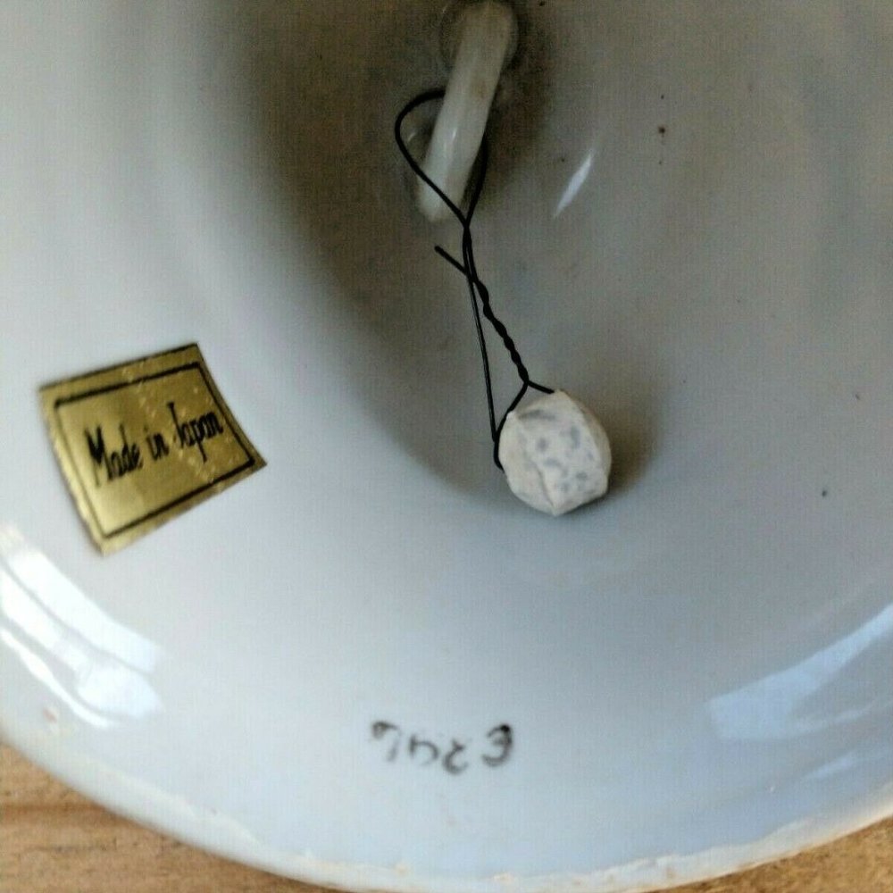 VTG 25th Porcelain Wedding Anniversary Bell White - Picture 5 of 6